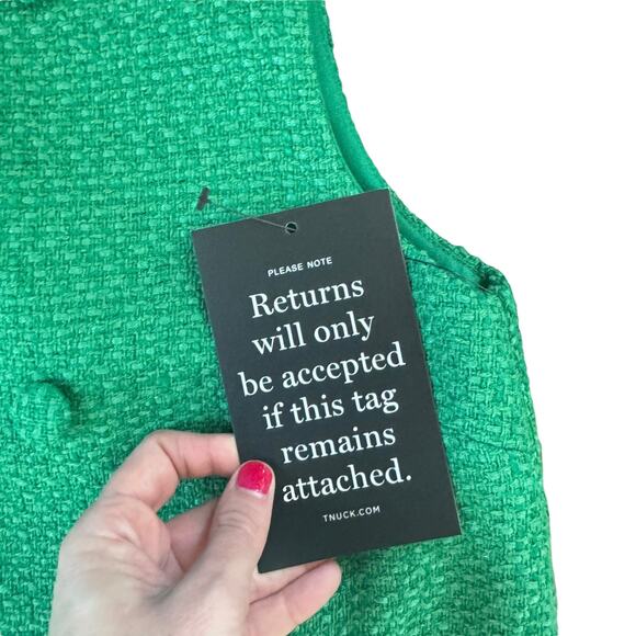 NEW Tuckernuck Pomander Place Tweed Bianca Dress Kelly Green - Picture 5 of 10